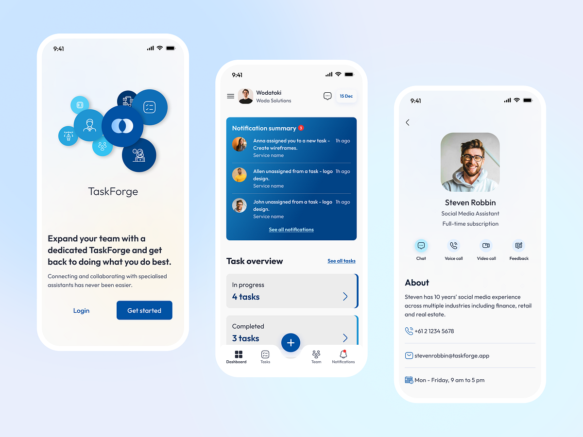 TaskForge business app