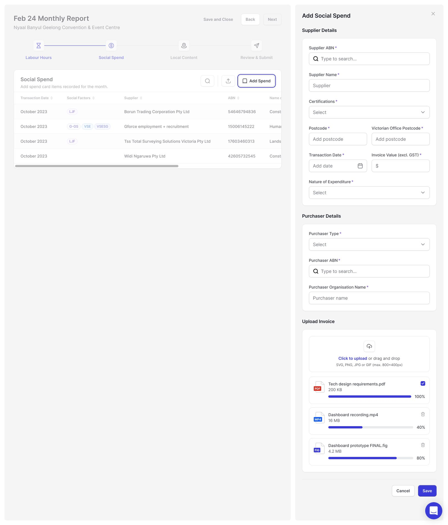 SocialPro social spend module
